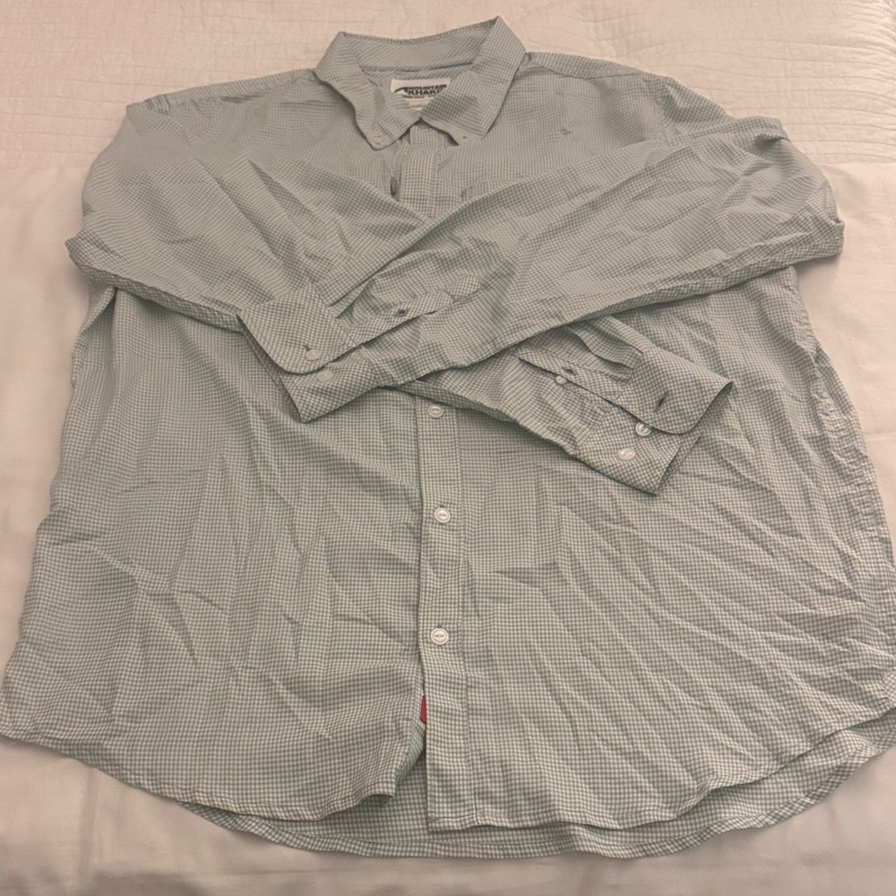 Mountain Khakis Light Green Checkered Button Down Shirt